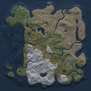 Thumbnail Rust Map: Procedural Map, Size: 4250, Seed: 856758281, 16 Monuments