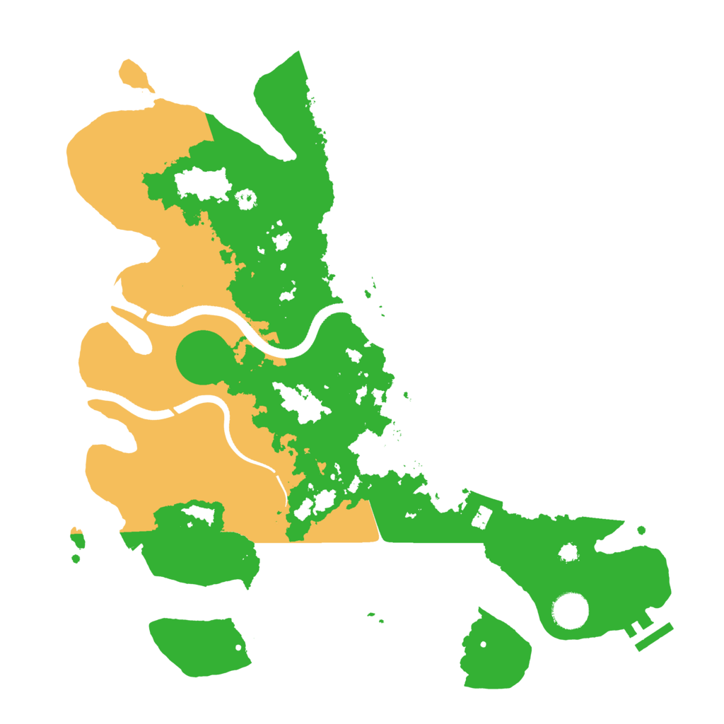 Biome Rust Map: Procedural Map, Size: 3500, Seed: 321321660