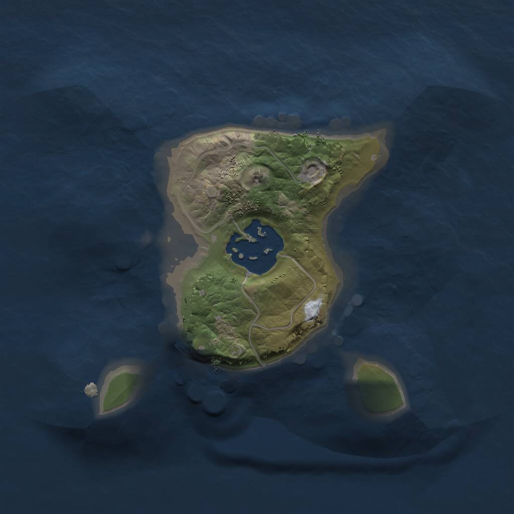 Rust Map: Procedural Map, Size: 1500, Seed: 43490458, 2 Monuments