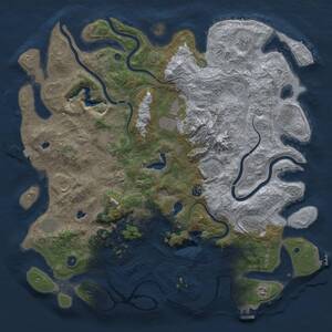 Thumbnail Rust Map: Procedural Map, Size: 5000, Seed: 49110564, 17 Monuments