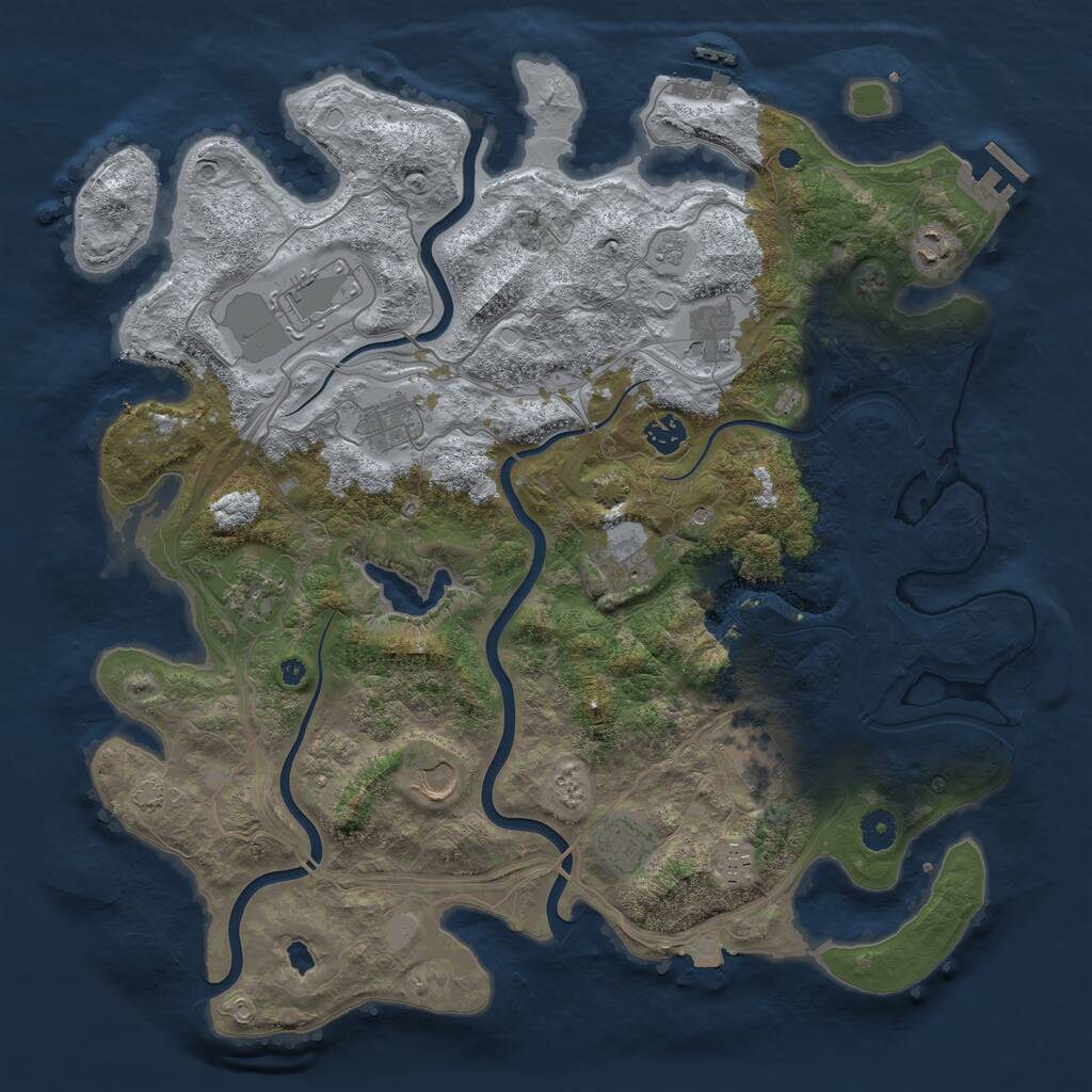 Rust Map: Procedural Map, Size: 4250, Seed: 4552920, 17 Monuments