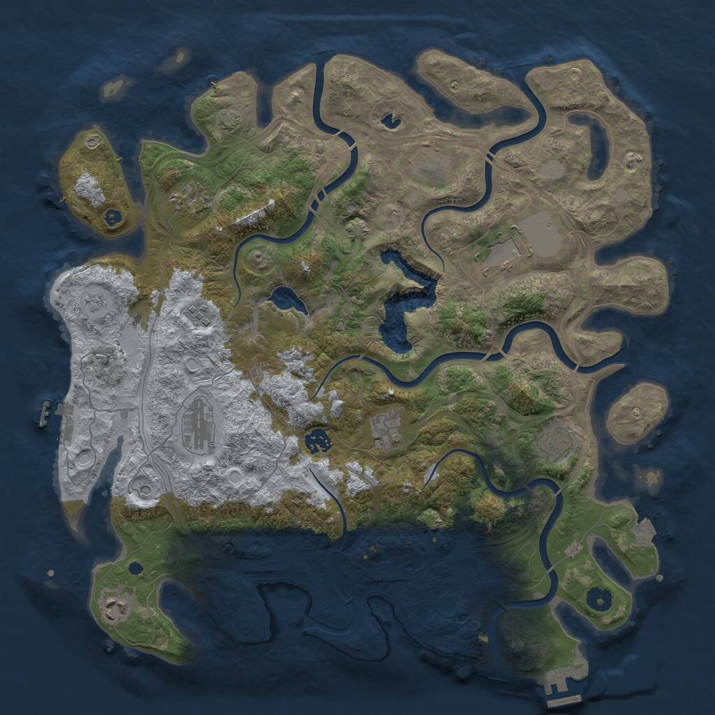 Rust Map: Procedural Map, Size: 4250, Seed: 1666973227, 15 Monuments