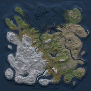 Thumbnail Rust Map: Procedural Map, Size: 4000, Seed: 840075655, 15 Monuments