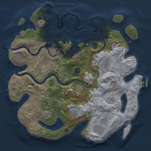 Thumbnail Rust Map: Procedural Map, Size: 3800, Seed: 1233939682, 18 Monuments