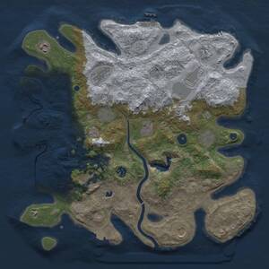 Thumbnail Rust Map: Procedural Map, Size: 4000, Seed: 846132601, 17 Monuments