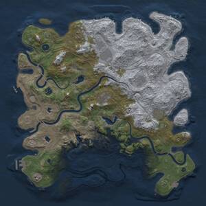 Thumbnail Rust Map: Procedural Map, Size: 4500, Seed: 911849425, 15 Monuments