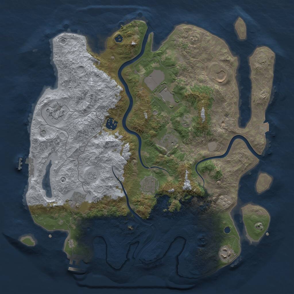 Rust Map: Procedural Map, Size: 3778, Seed: 481987, 15 Monuments