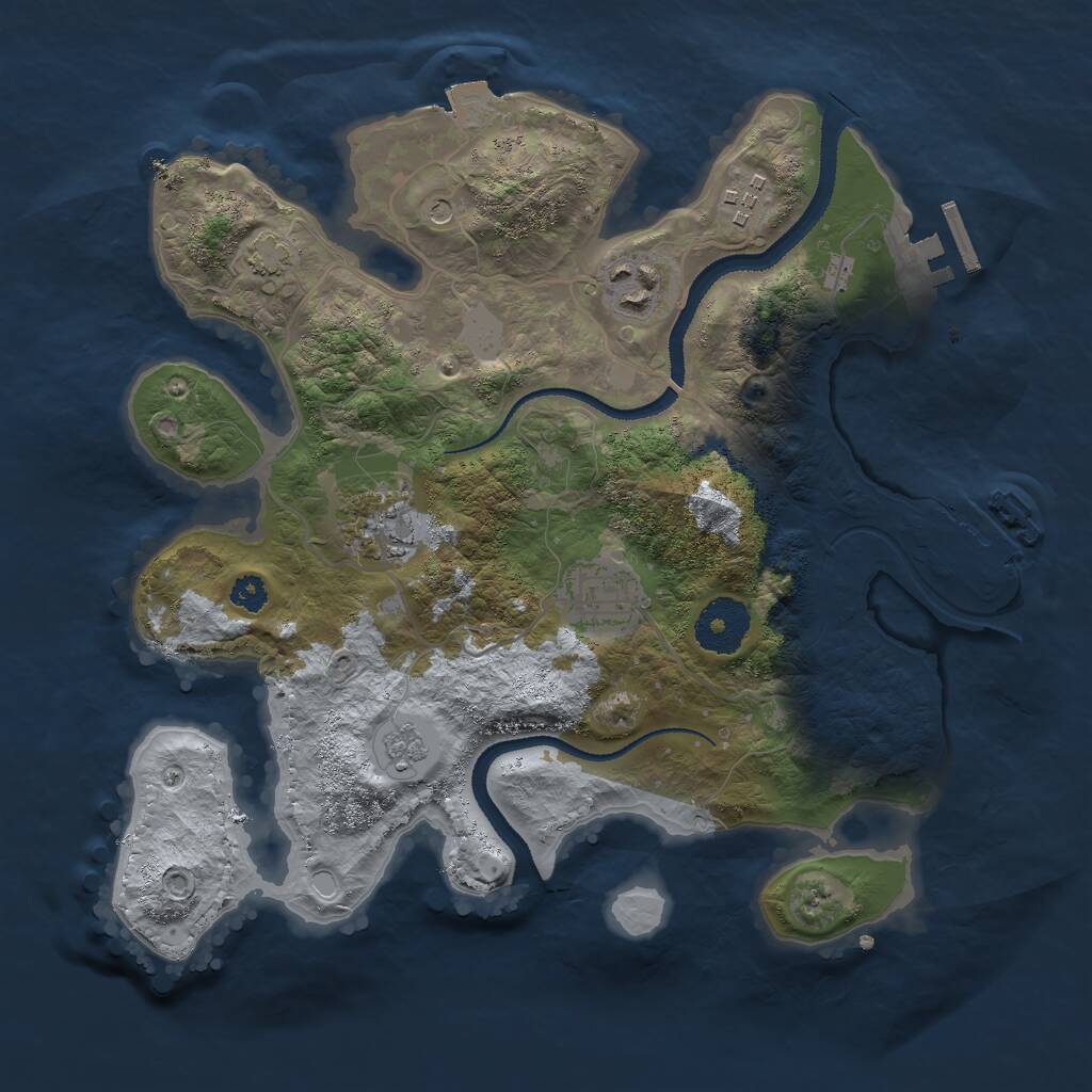 Rust Map: Procedural Map, Size: 3000, Seed: 20260903, 10 Monuments