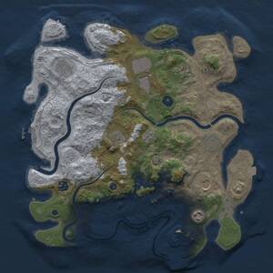 Thumbnail Rust Map: Procedural Map, Size: 3750, Seed: 260903, 15 Monuments