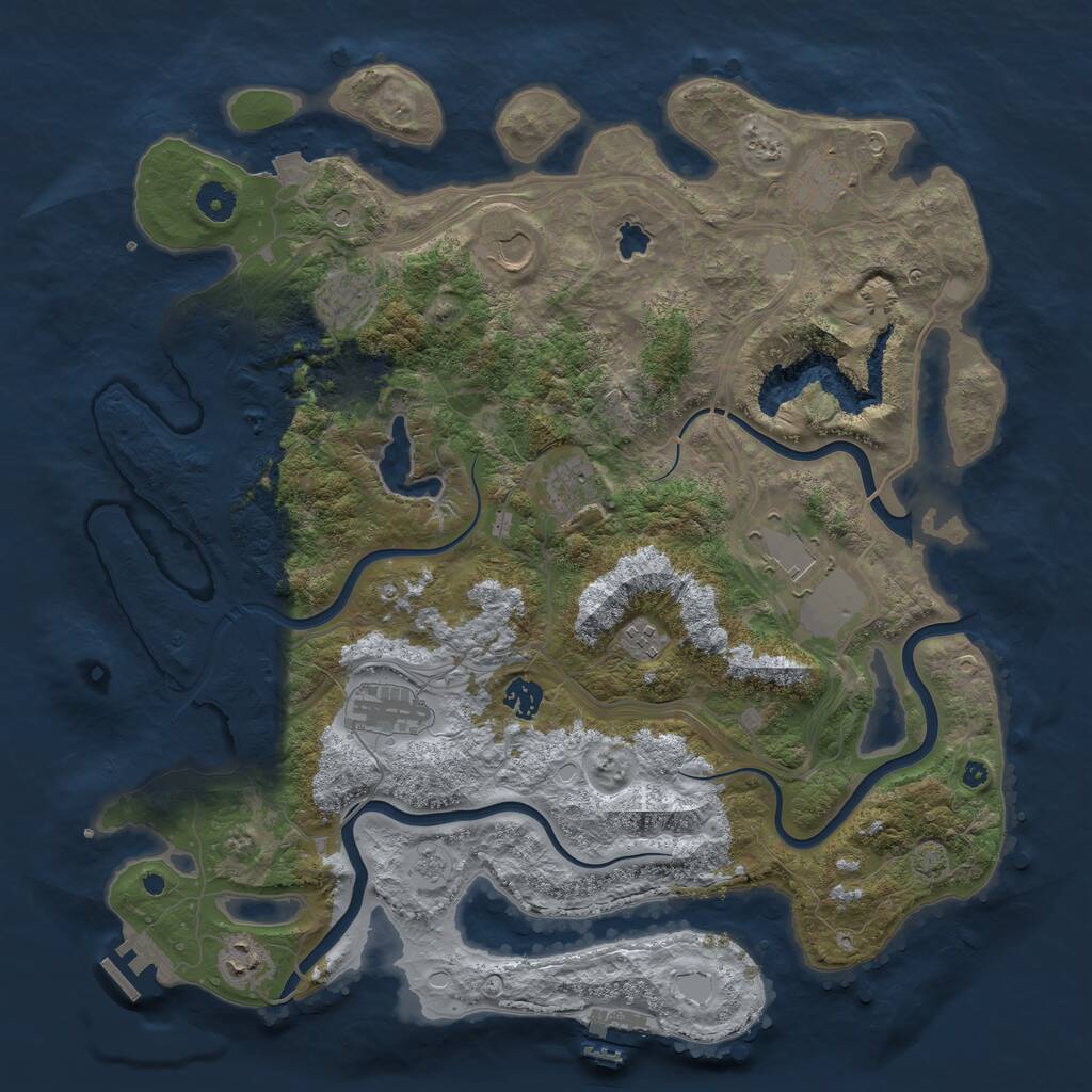 Rust Map: Procedural Map, Size: 4250, Seed: 172945, 15 Monuments