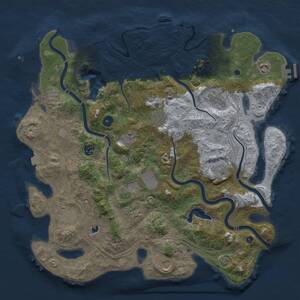Thumbnail Rust Map: Procedural Map, Size: 4250, Seed: 1006216906, 17 Monuments