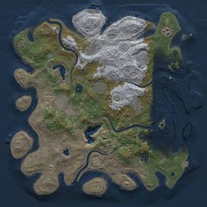Thumbnail Rust Map: Procedural Map, Size: 4000, Seed: 1788566508, 14 Monuments