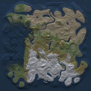 Thumbnail Rust Map: Procedural Map, Size: 4500, Seed: 773134456, 16 Monuments