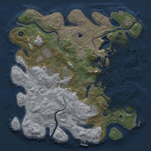 Thumbnail Rust Map: Procedural Map, Size: 4250, Seed: 1728424261, 15 Monuments