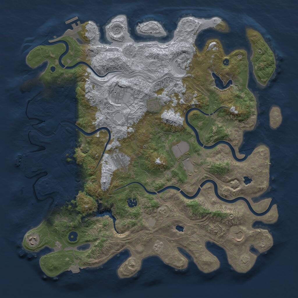 Rust Map: Procedural Map, Size: 4500, Seed: 1768763, 15 Monuments