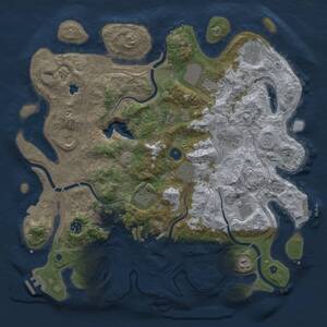 Thumbnail Rust Map: Procedural Map, Size: 4250, Seed: 1625728688, 17 Monuments