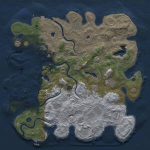 Thumbnail Rust Map: Procedural Map, Size: 4500, Seed: 1925994804, 17 Monuments