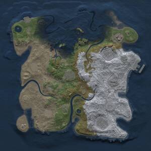 Thumbnail Rust Map: Procedural Map, Size: 3250, Seed: 1754664656, 12 Monuments