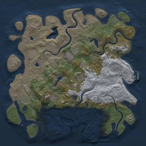 Thumbnail Rust Map: Procedural Map, Size: 4500, Seed: 137869, 16 Monuments