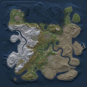 Thumbnail Rust Map: Procedural Map, Size: 3750, Seed: 426539, 16 Monuments