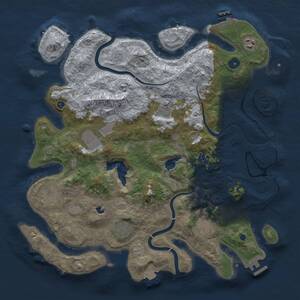 Thumbnail Rust Map: Procedural Map, Size: 4000, Seed: 1895977051, 16 Monuments