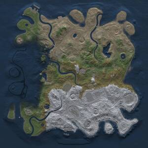 Thumbnail Rust Map: Procedural Map, Size: 4250, Seed: 350554458, 16 Monuments