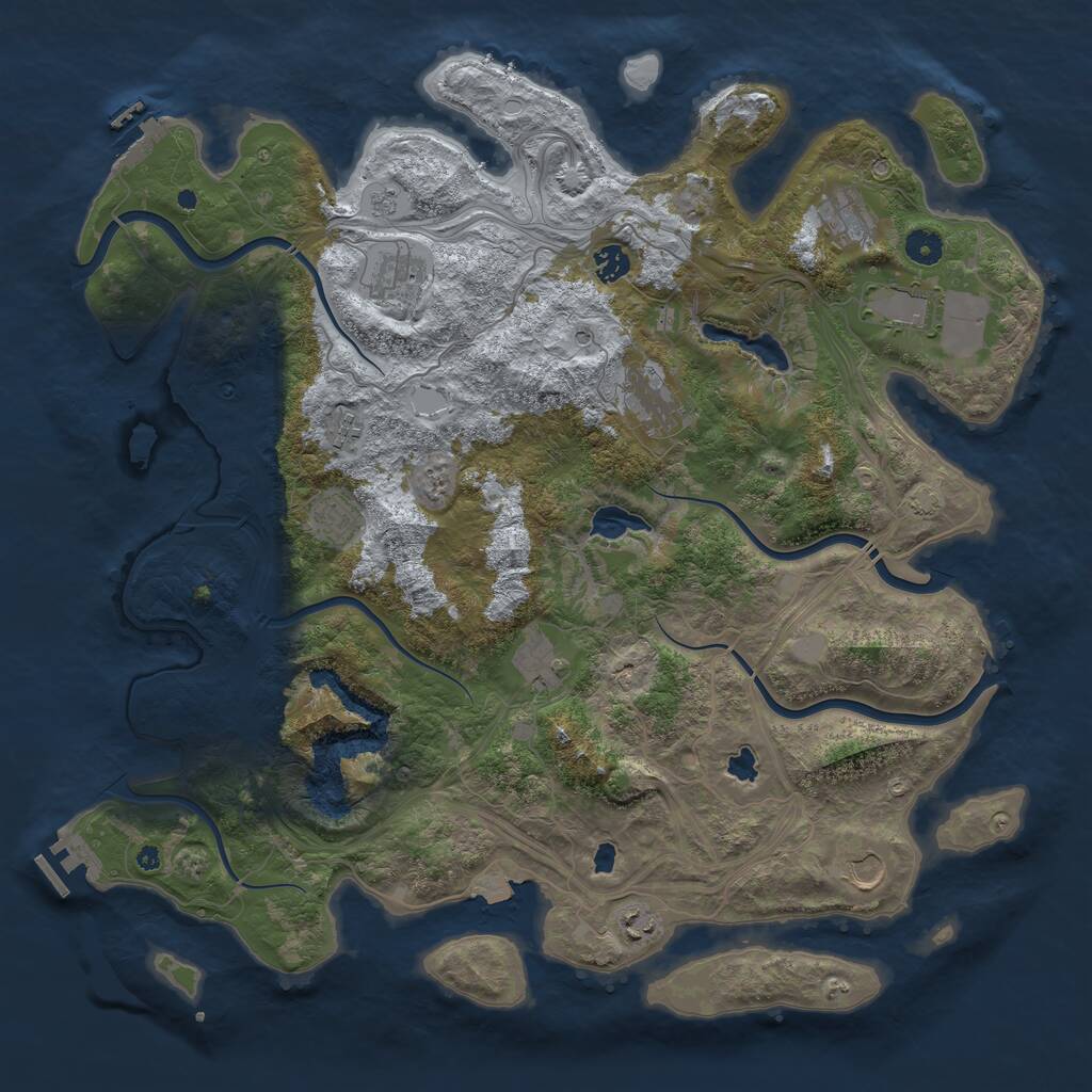 Rust Map: Procedural Map, Size: 4500, Seed: 507845846, 16 Monuments