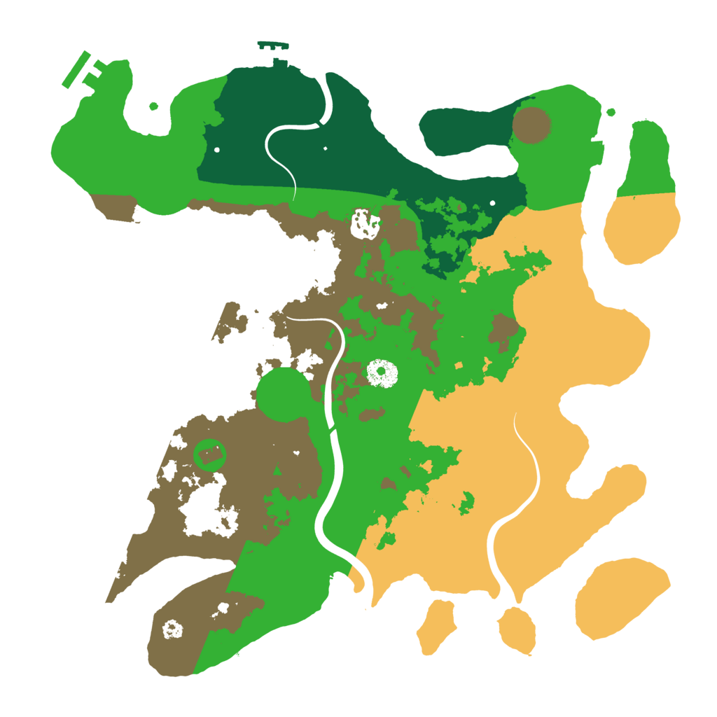 Biome Rust Map: Procedural Map, Size: 3500, Seed: 86452813