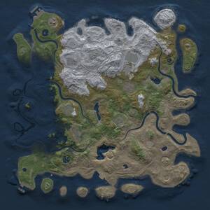 Thumbnail Rust Map: Procedural Map, Size: 4500, Seed: 1610547790, 16 Monuments
