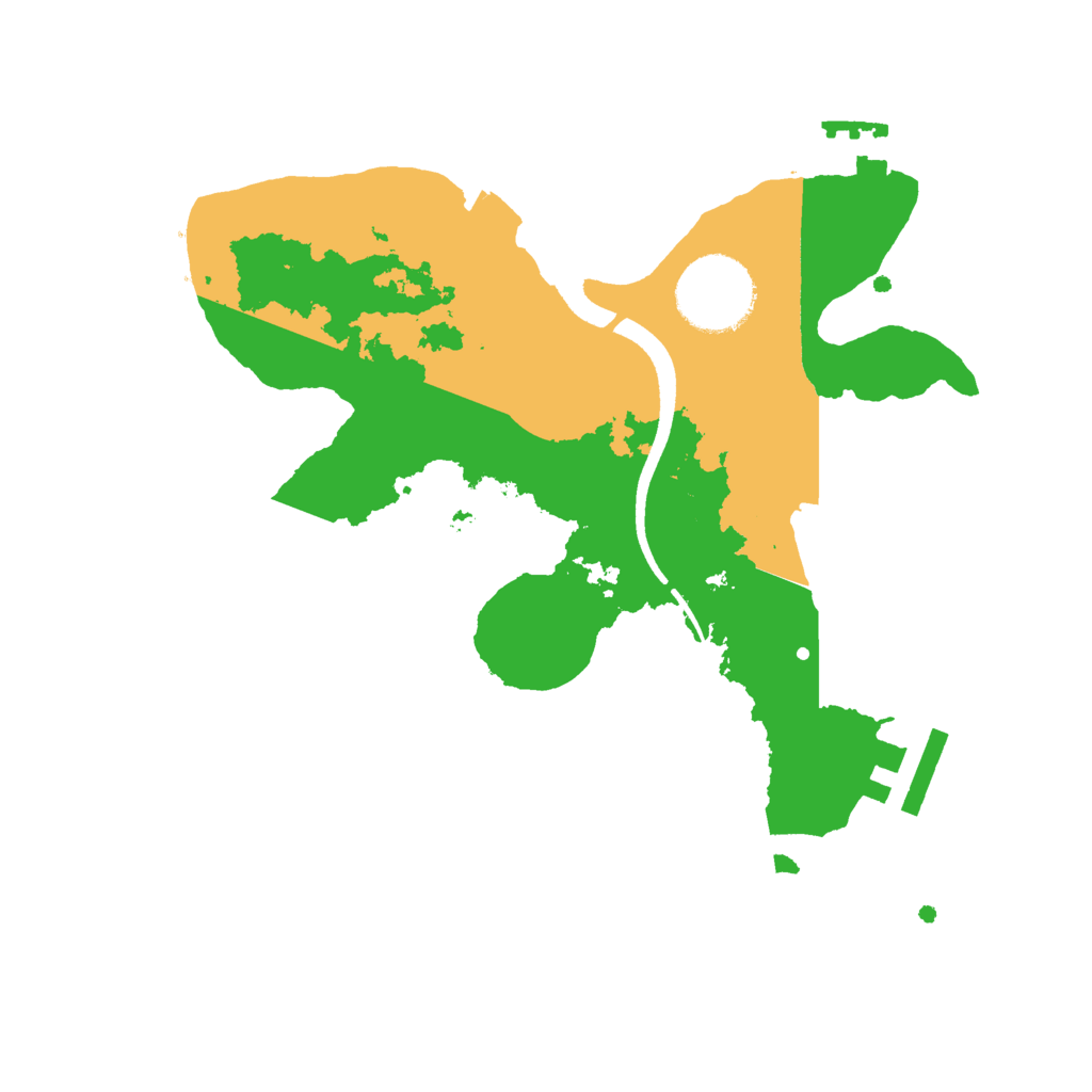 Biome Rust Map: Procedural Map, Size: 2500, Seed: 989273216