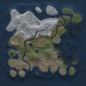 Thumbnail Rust Map: Procedural Map, Size: 3500, Seed: 329074633, 12 Monuments