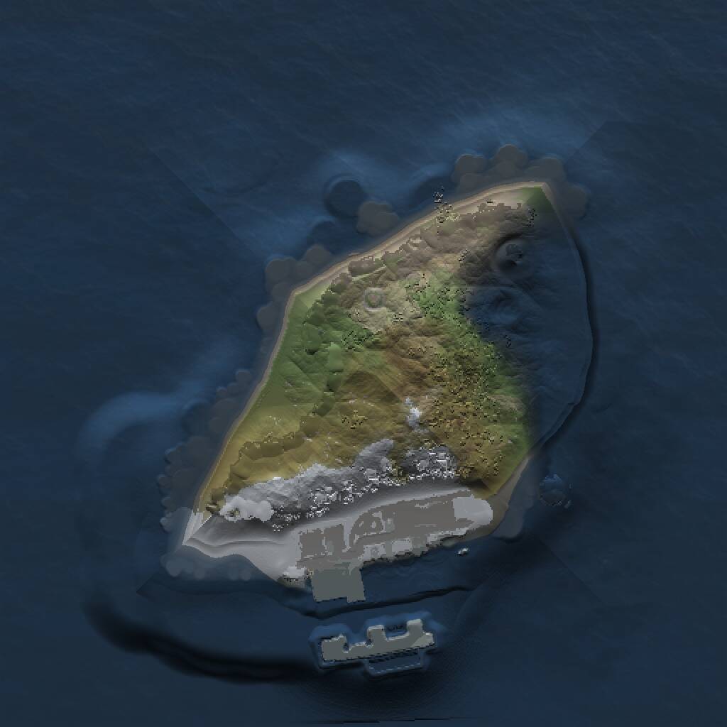 Rust Map: Procedural Map, Size: 1000, Seed: 1410096943, 2 Monuments