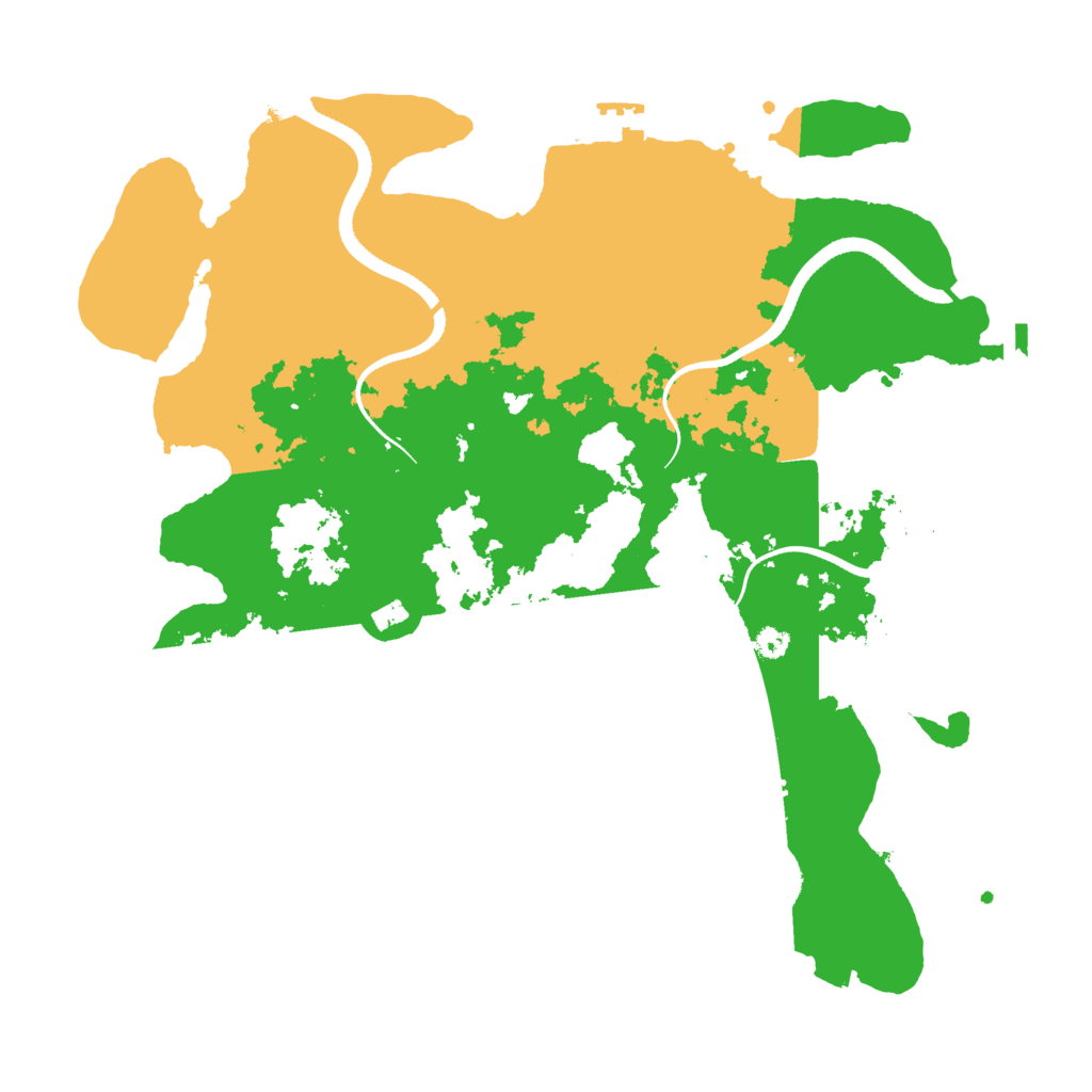Biome Rust Map: Procedural Map, Size: 3500, Seed: 834280347