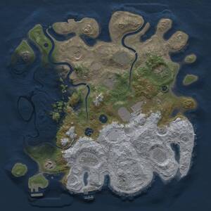 Thumbnail Rust Map: Procedural Map, Size: 3750, Seed: 1408927999, 16 Monuments