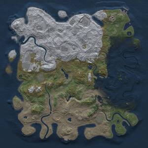 Thumbnail Rust Map: Procedural Map, Size: 4800, Seed: 71450, 19 Monuments