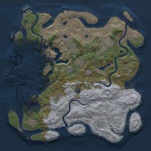Thumbnail Rust Map: Procedural Map, Size: 4500, Seed: 744129578, 17 Monuments