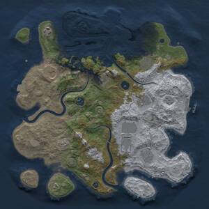 Thumbnail Rust Map: Procedural Map, Size: 3650, Seed: 41552786, 18 Monuments