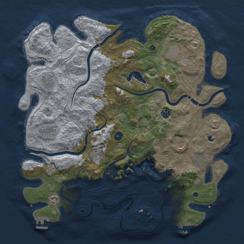 Rust Map: Procedural Map, Size: 4250, Seed: 260903, 15 Monuments