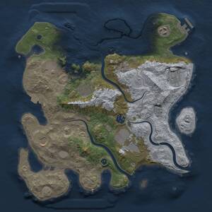 Thumbnail Rust Map: Procedural Map, Size: 3500, Seed: 1157850593, 14 Monuments