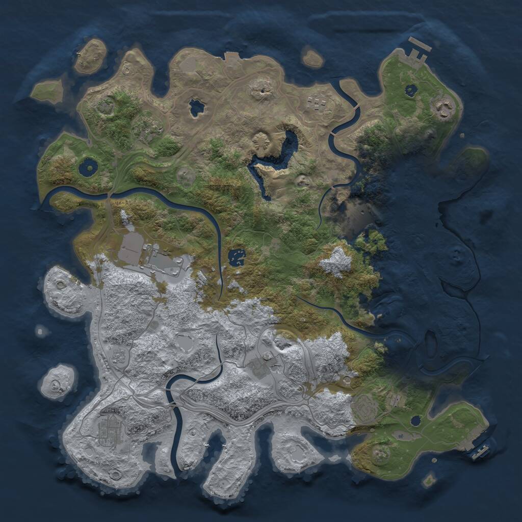 Rust Map: Procedural Map, Size: 4250, Seed: 495108, 15 Monuments
