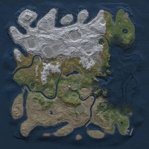 Thumbnail Rust Map: Procedural Map, Size: 4250, Seed: 487868538, 16 Monuments