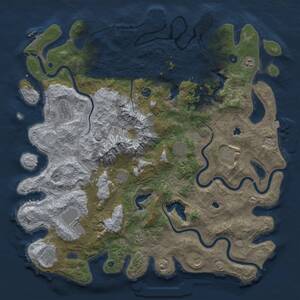 Thumbnail Rust Map: Procedural Map, Size: 5000, Seed: 1608165854, 19 Monuments