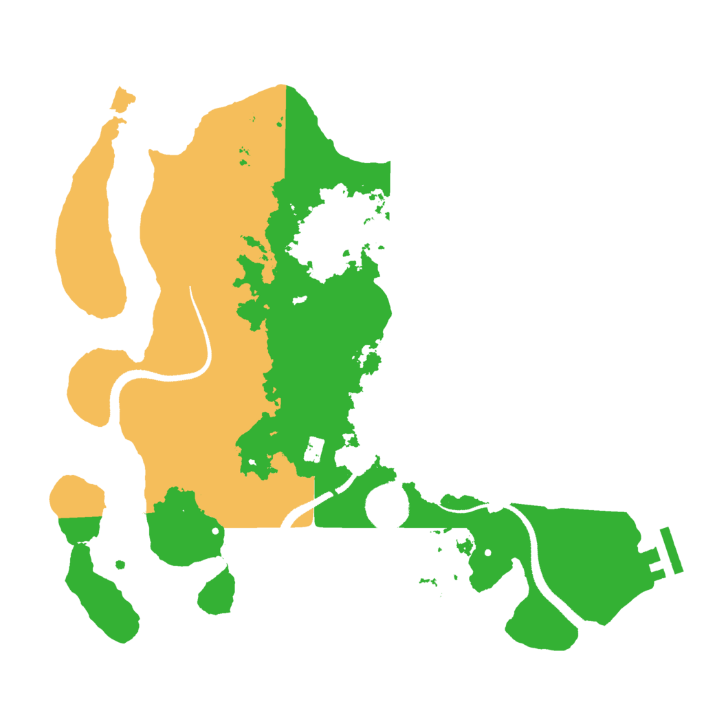 Biome Rust Map: Procedural Map, Size: 3000, Seed: 492370073