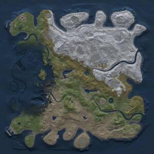 Thumbnail Rust Map: Procedural Map, Size: 4500, Seed: 906961192, 17 Monuments