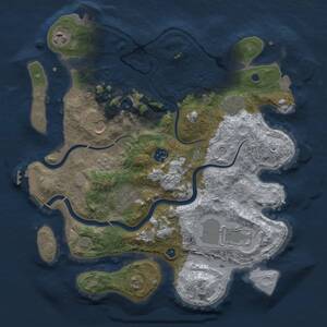 Thumbnail Rust Map: Procedural Map, Size: 3500, Seed: 795505246, 13 Monuments