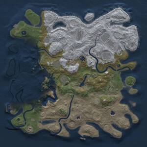 Thumbnail Rust Map: Procedural Map, Size: 4500, Seed: 63790723, 17 Monuments