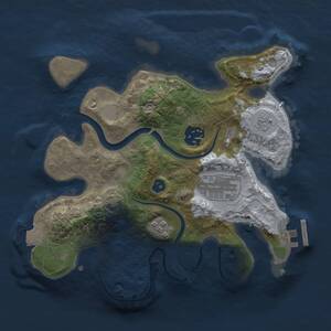 Thumbnail Rust Map: Procedural Map, Size: 2500, Seed: 1052330773, 7 Monuments