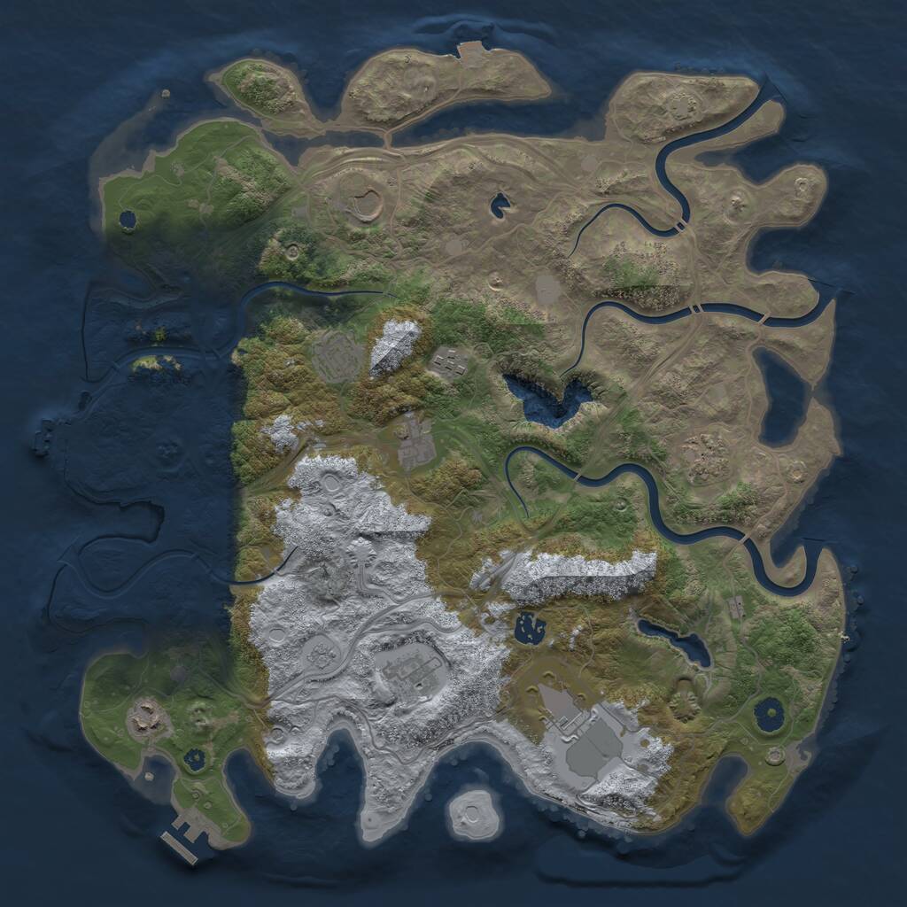 Rust Map: Procedural Map, Size: 4250, Seed: 2693, 15 Monuments
