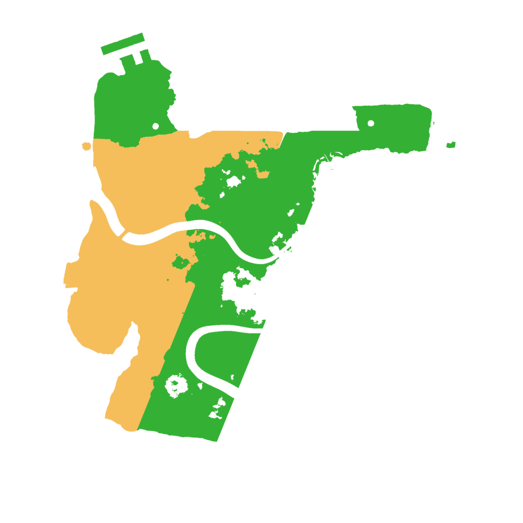 Biome Rust Map: Procedural Map, Size: 2400, Seed: 1304284795