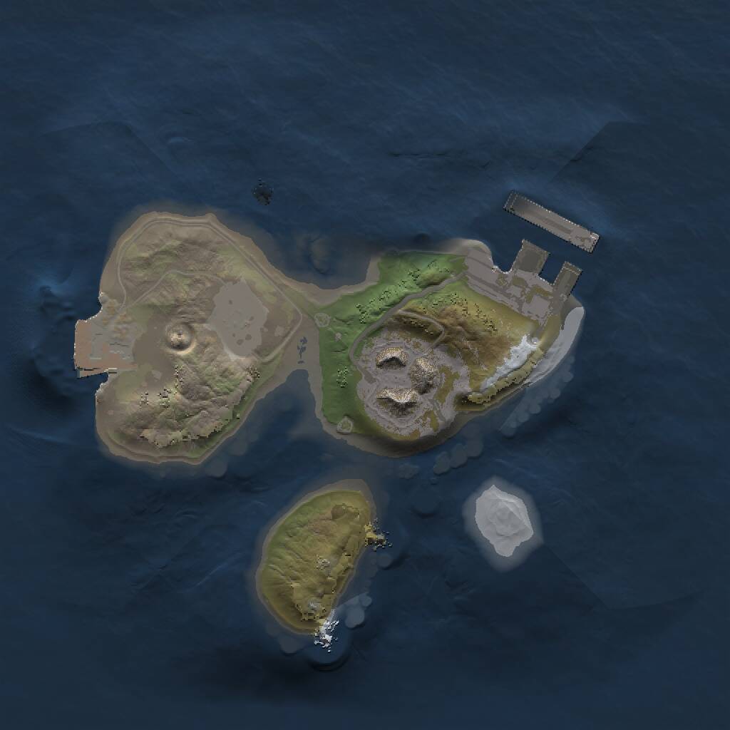 Rust Map: Procedural Map, Size: 1500, Seed: 745503023, 3 Monuments